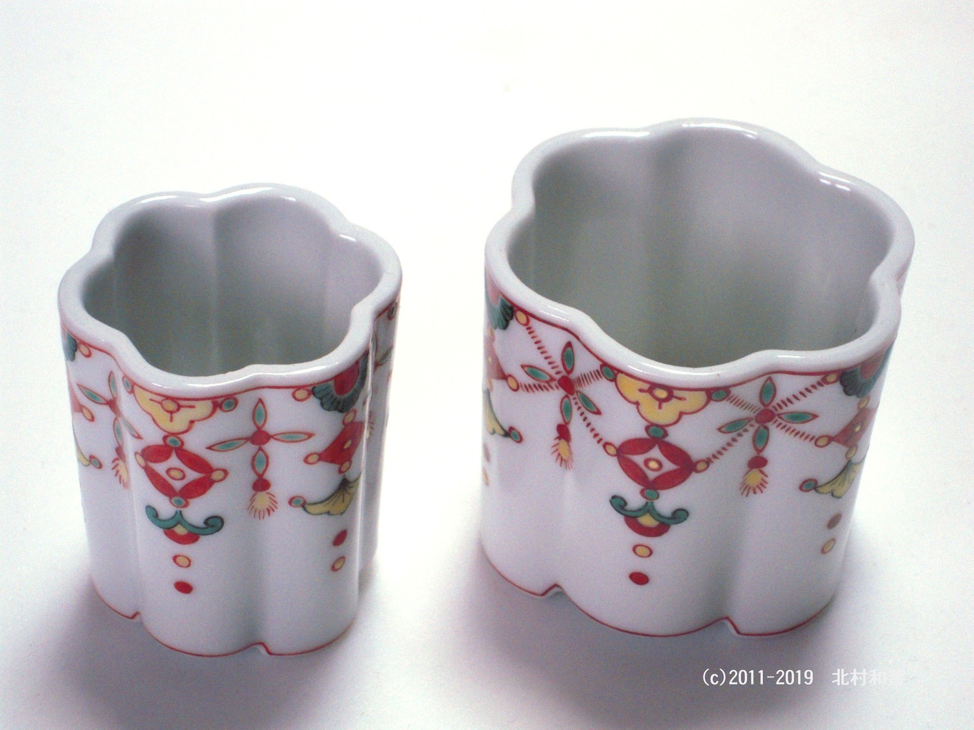 ◇御室焼 『北村和善』作 松葉紋 巾具 茶巾筒 茶道 茶道具 煎茶